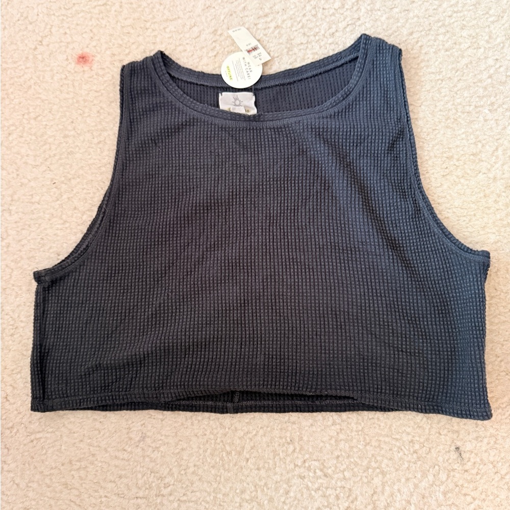 Offline by aerie cropped waffle knit tank